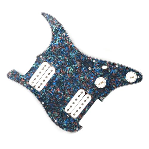 Standard-Pickguard-Tonabnehmer HH Schlagbrett für E-Gitarre, komplettes Set mit Schaltkreis-Frontabdeckung, Standard-Tonabnehmer-Teile-Set (Color : 9)