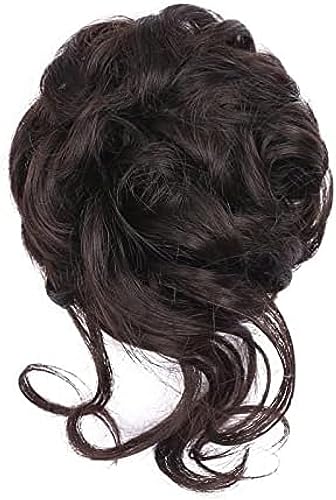 Haarteil Für Damen, Chignon, Unordentlicher Dutt, Lange, Gewellte, Zerzauste Hochsteckfrisur, Haargummis, Pferdeschwanzverlängerung Mit Elastischen Haarbändern, Chignon, Lockiges Haar, Dutt, Scrun