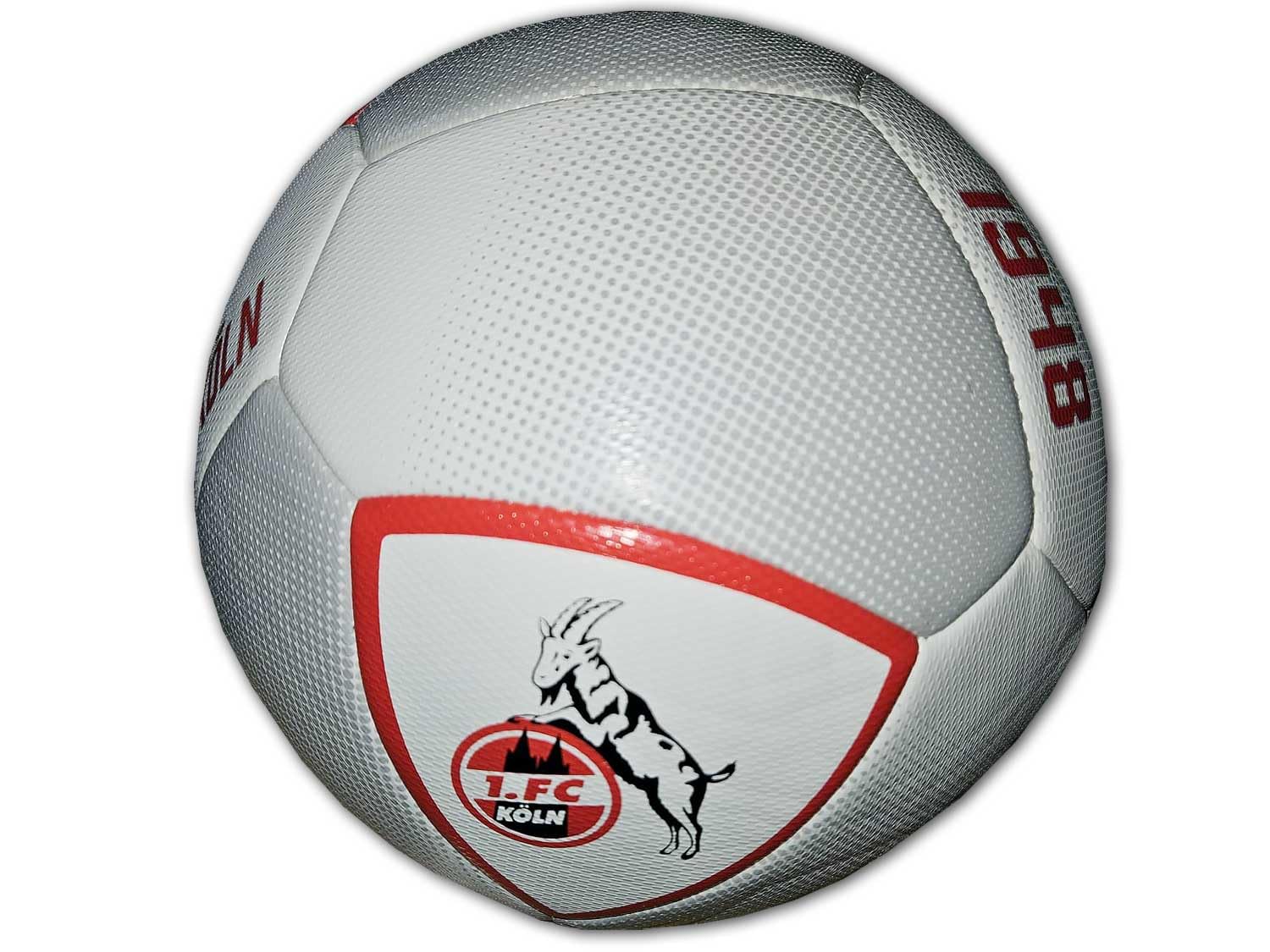 hummel 1. FC Köln Fan Aerofly Ball weiß Effzeh Fußball Trainingsball Fanartikel, Größe:5