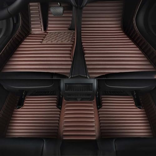 Auto-Fußmatten für Land Range Rover Evoque 2 Door SUV 2012-2015, Leder-Auto-Schutzpolsterboden, Automatten, wasserdichtes, rutschfestes Fußpolster,Coffee