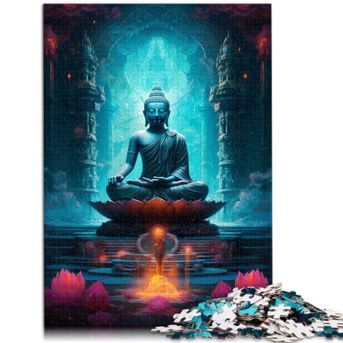 Puzzle Bunte Buddha-Statue 1000 Teile Puzzle für Erwachsene Puzzle Holzpuzzle Weihnachtswunschliste mit Weihnachtsmann 1000 Teile (50x75cm)