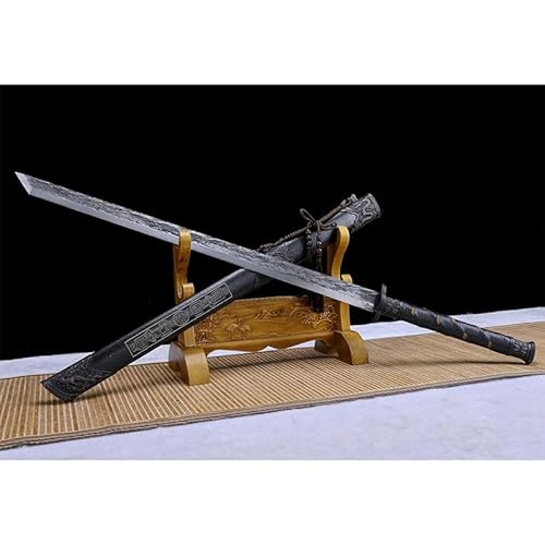 MAUXpIAO 43.3 in Broadsword/Sharp/Chinese Martial Arts Knife Katana Sword Real Samurai Sword Hand Forged Spring Steel katana/A/43.3in