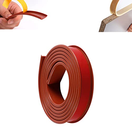 TPE Selbstklebend Kantenumleimer, Furniture Veneer Edge Tape Edging, Kantenschutzprofil, Kein Erhitzen erforderlich, für Möbelbauplatten und Regalbretter Restaurierung (25mm 3M,Braun)