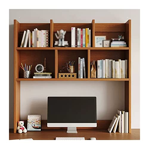 Bücherregal Schreibtisch-Bücherregal Holz-Arbeitsplatte Bücherregal Aufbewahrungsregal, Bürobedarf Schreibtisch-Organizer, Schreibtisch-Organizer Literatur Foto-Präsentationsregal, L100xT20xH100cm f