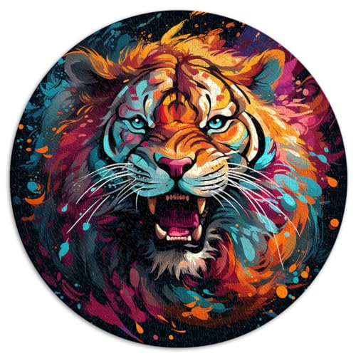 Puzzle „Wilder Tiger“ 1000 Teile Puzzle 26,5 x 26,5 Zoll Lustige Puzzlespiele Jedes Teil ist einzigartig – Anspruchsvolles, unterhaltsames Familienspiel