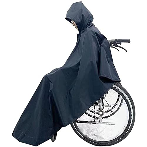 WPJQJWD Rollstuhl-Poncho, Rollstuhl-Poncho Mit Kapuze Rollstuhl-Regenschutz Wasserdicht Rollstuhl-Regenschutz Wasserdicht Reflektierend