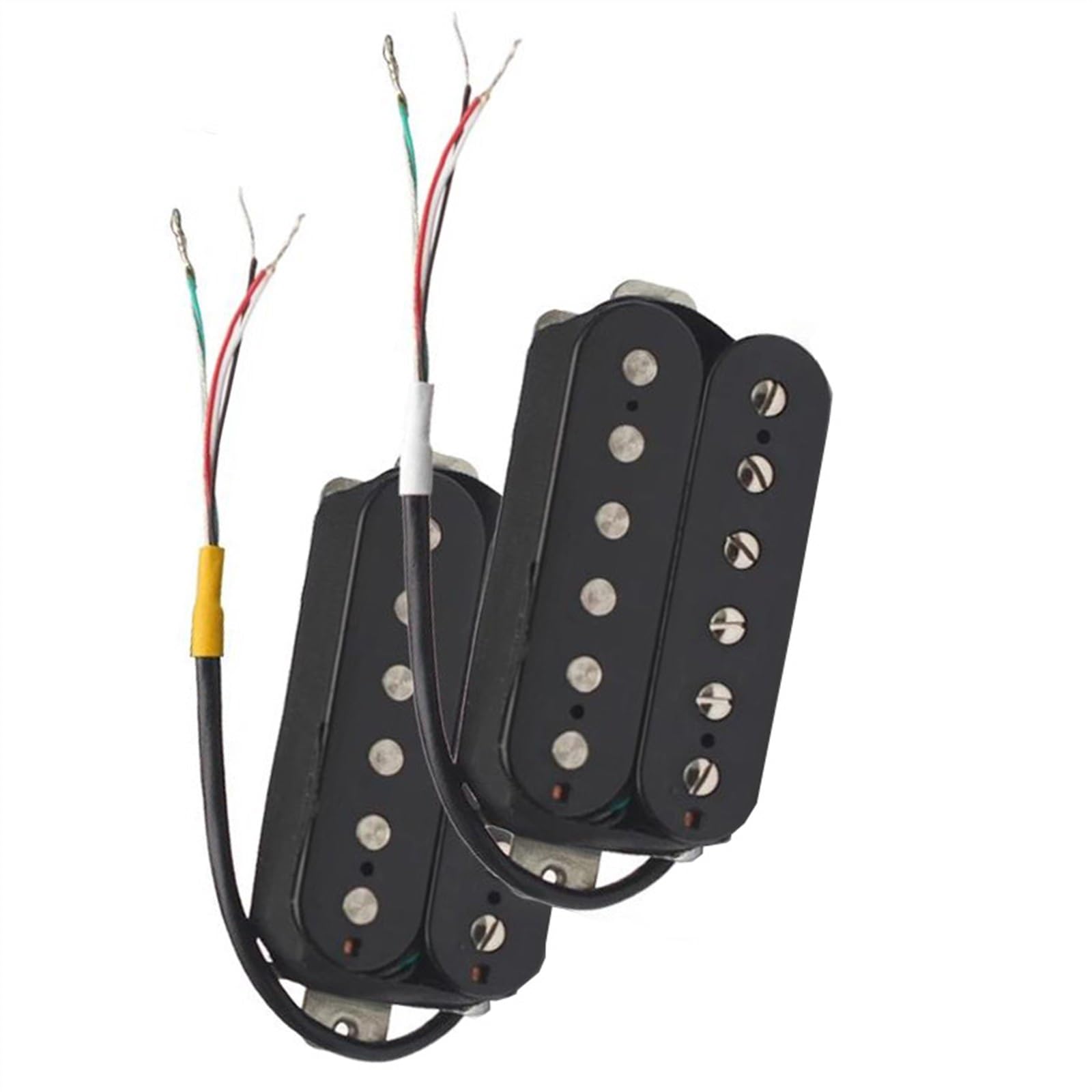 Schwarzer Humbucker-Tonabnehmer für E-Gitarre, weiße Kupferbasis, Gitarren-Ersatzteile Single-Coil-Tonabnehmer