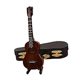 Ornamente für Musikinstrumente Miniatur-Ukulele, Mini-Ukulele, Mini-Musikinstrumente, Replik, Modell, Dekoration, Aus Holz (Color : 03, Size : 14cm)