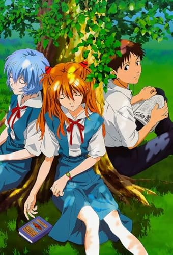 HfmQuisutron Jigsaw Puzzle 1000 Stück Classic Anime Evangelion Posterss Colorful Ability Game for The Whole Family Adult Zq357Wk