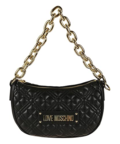 Love Moschino Damen Borsa Chunky Chain Quilting Nero Umhngetasche, Schwarz