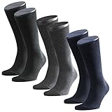 FALKE Socken Set, 3 Paar Herren Strümpfe, Family Allround, Einfarbig (Mix (Anthrazit/Navy/Schwarz), 39-42 (5.5-8 UK))