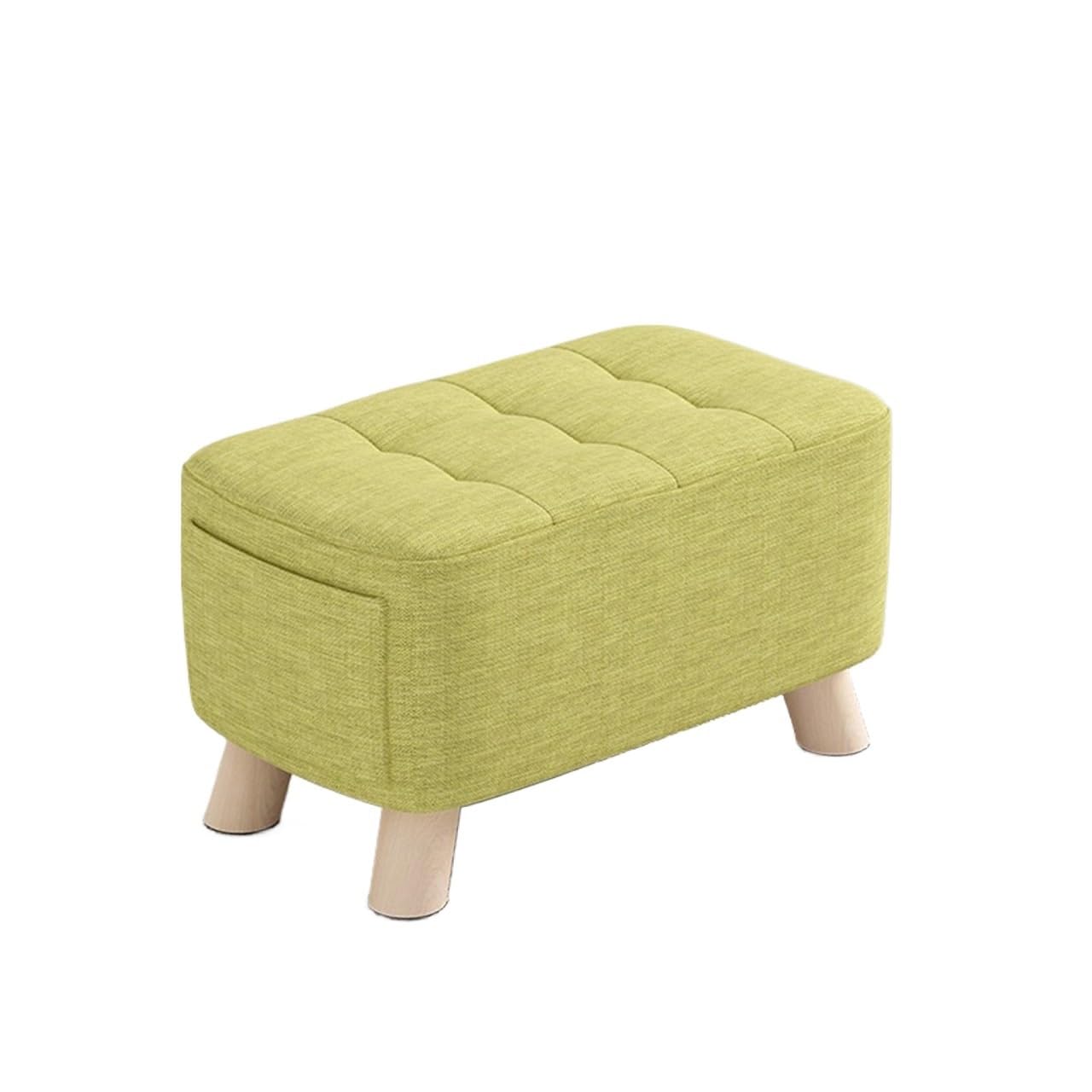 FUHAI-666 Schuhregal Einfache kleine Hocker for den Heimgebrauch, Tür, Schuhbank, Wohnzimmer, Sofa, Hocker, Fußhocker, kurzer Hocker, Stuhl, Massivholzbank Schuhrschrank(Matcha Green)