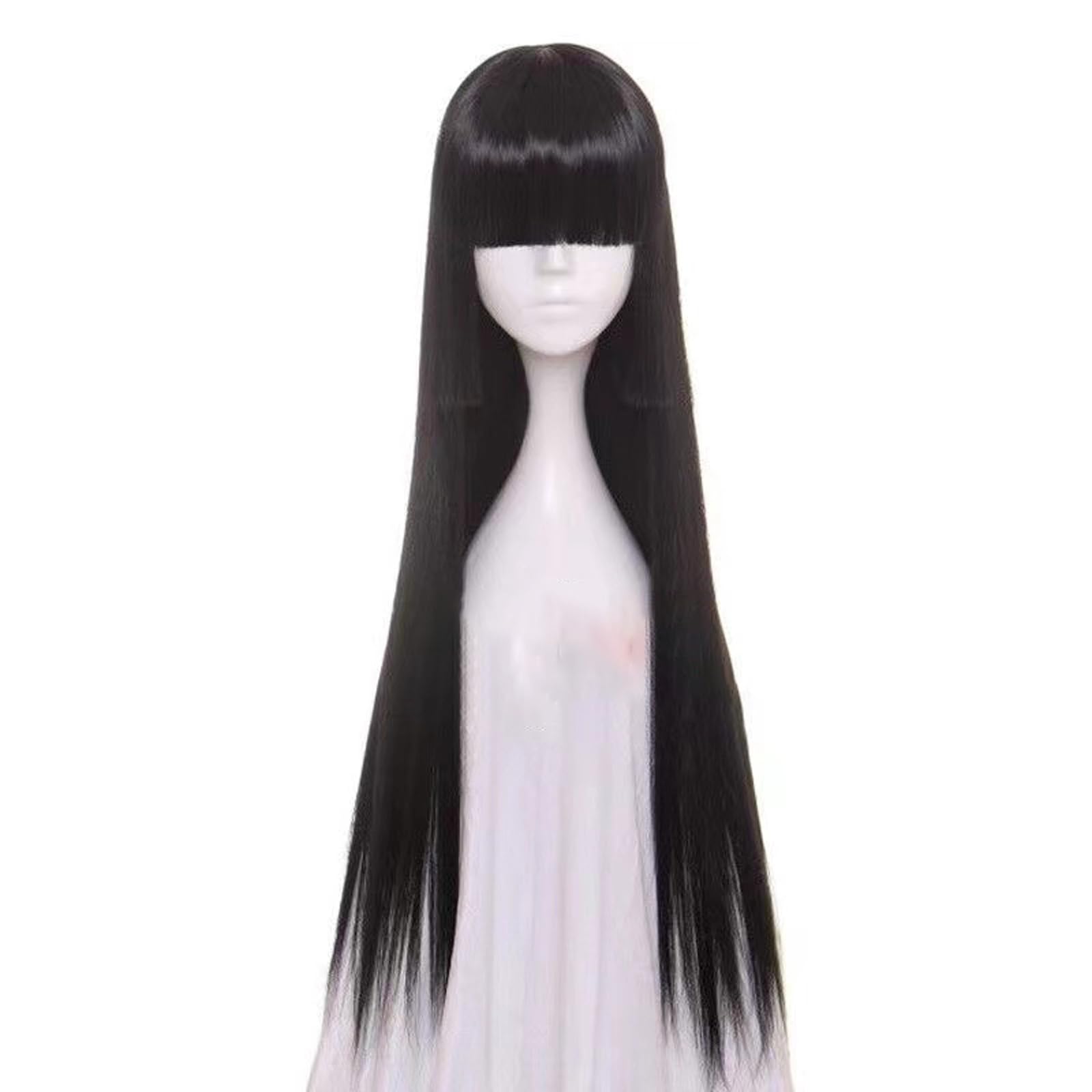 WCCNKK Kakegurui Jabami Yumeko Cosplay Perücke, Damen Langes Schwarzes Haar Comic Rollenspielperücken + Perücke Kappe, Geeignet Für Halloween-Party, Nachtleben, Anime-Geschenk