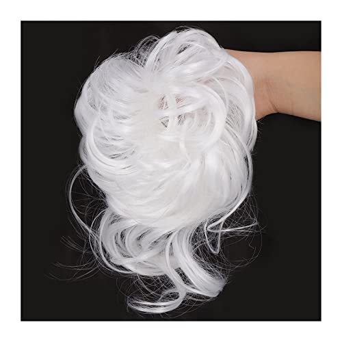 Haarteil Pieces Curly Chignon Donut Scrunchie for Frauen, unordentlicher Dutt, synthetische, zerzauste Hochsteckfrisur, Haarknoten, Verlängerung, elastisches Haarband Haarverlängerung(60B)