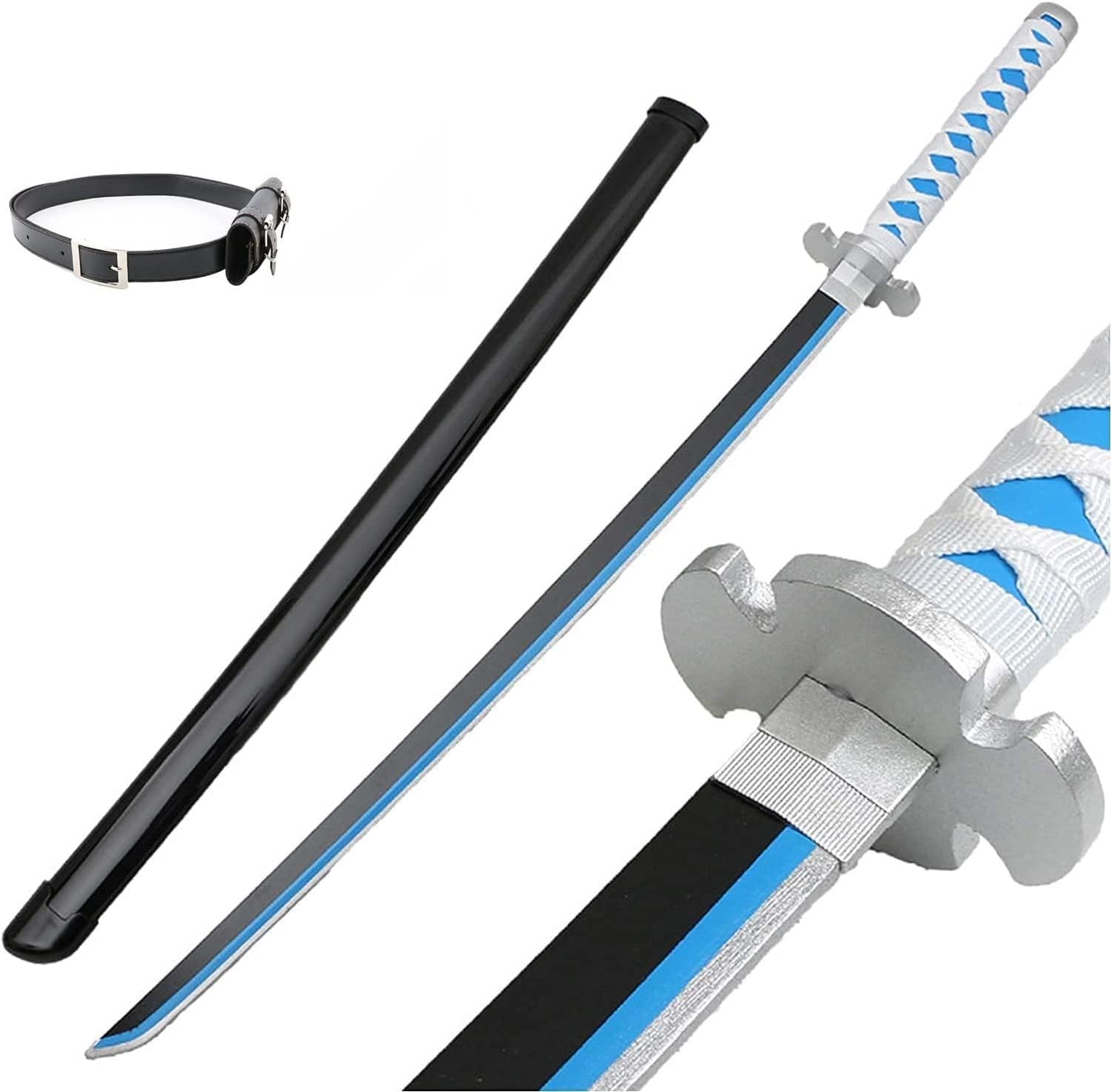 MAUXpIAO Dämonentöter-Schwert, Cosplay, Katanas, Kling﻿e, Requisite für Kamado Tanjirou, Samurai, Anime, Ninja-Schwert, dekoratives Spielzeug für Fans, Anime-Liebhaber, dekoratives Waffenspielzeug, Ho