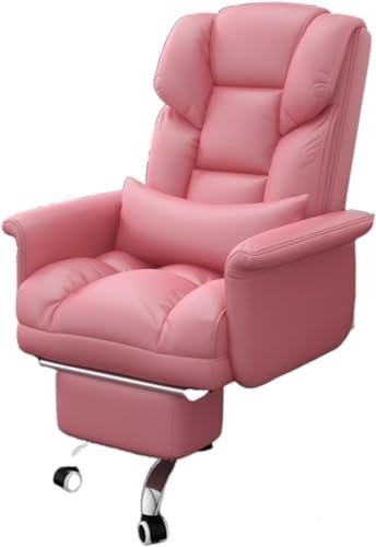 TBSZCM Chefstühle, Bürostühle, Computer-Rückenlehne, ergonomische Sofa-Bürostühle, bequemer Möbelstuhl (Farbe: Latex, rosa Pedal), interessant Run forward