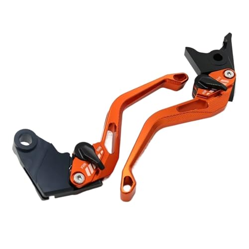 Motorrad Bremshebel Für YZFR1 Für YZFR6 R6S FZ1 Für FZS 1000 Für XJR400 3D Griff 5D Einstellbare Motorrad Bremse Kupplung Hebel BremsKupplungshebel(Orange)