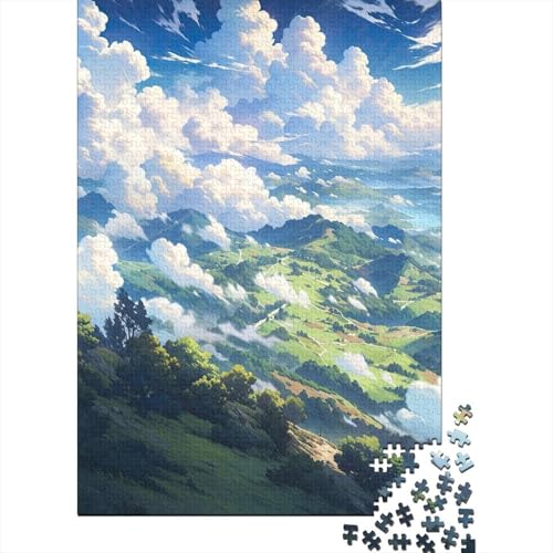 Peak Cloud Cover Holzpuzzles für Teenager, Geschenke für Erwachsene, 1000 Teile, interessante Puzzles zur Stressreduzierung (75x50cm)