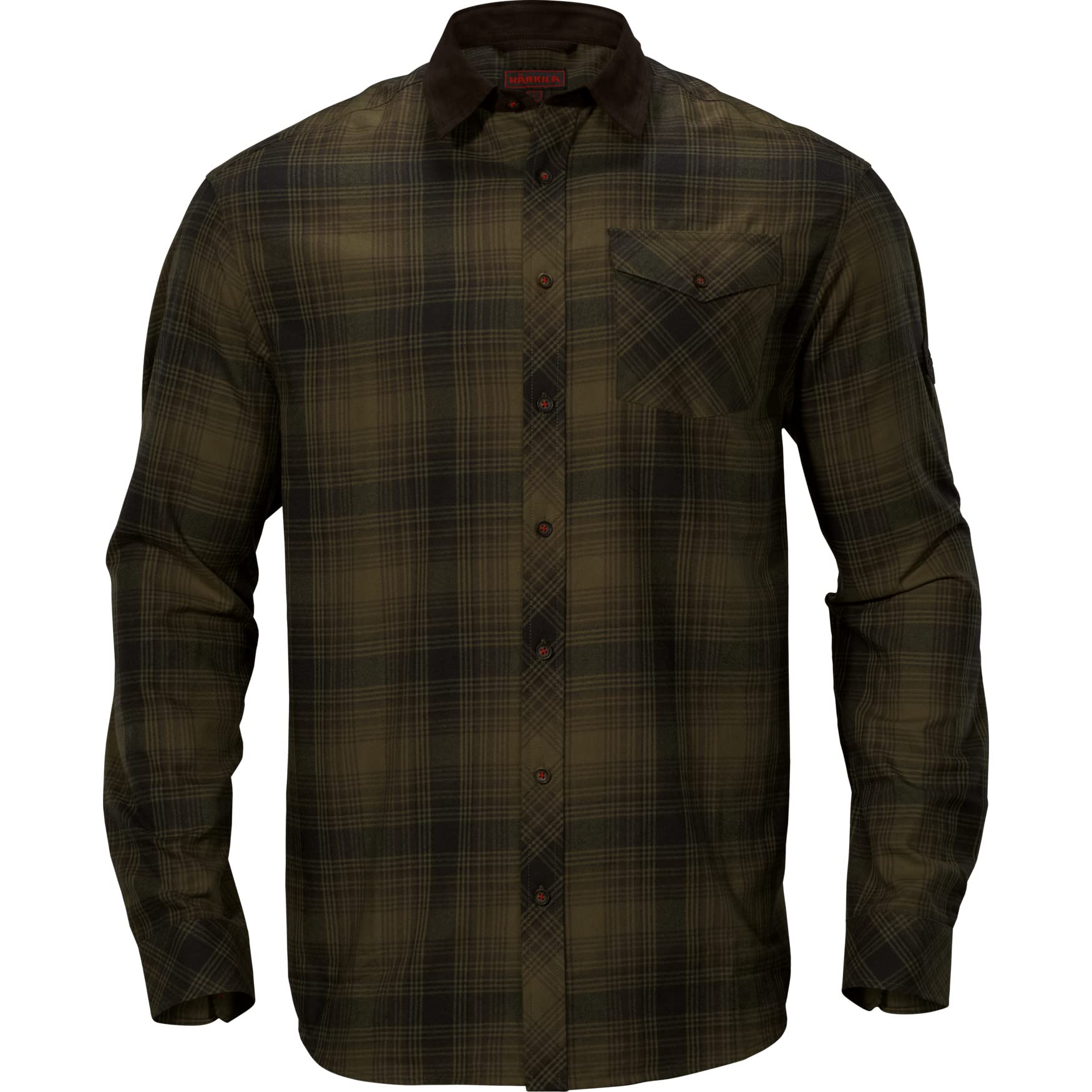 Härkila | Driven Hunt Flannel Hemd | Professionelle Jagd Kleidung & Jagd Zubehör für Herren & Damen | Skandinavische Qualität Made to Last | Olive Green Check, XL