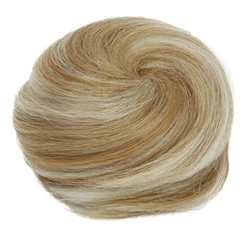 CAISHA by PRETTYSHOP 100% ECHTHAAR DUTT Sabrina Hochsteckfrisuren Haarteil Haarknoten Hepburn DUTT Sabrina Haargummi Blond Mix H311a