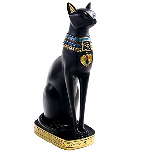 Yunnaty Harz äGyptische Katze Bastet Figur Anime äGyptische GöTtin Statue Skulptur Zuhause Bar BüRo Desktop Dekoration (Groß)