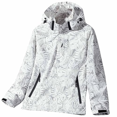 Softshelljacke Damen Übergangsjacke Ohne Kapuze Trenchcoat mit Kapuze Wasserdicht Wasserdicht Softshelljacke Sommer Übergangsjacke Zip Hoodie Kurz Übergangsjacke Lang Damen Outdoor Parka Klassic