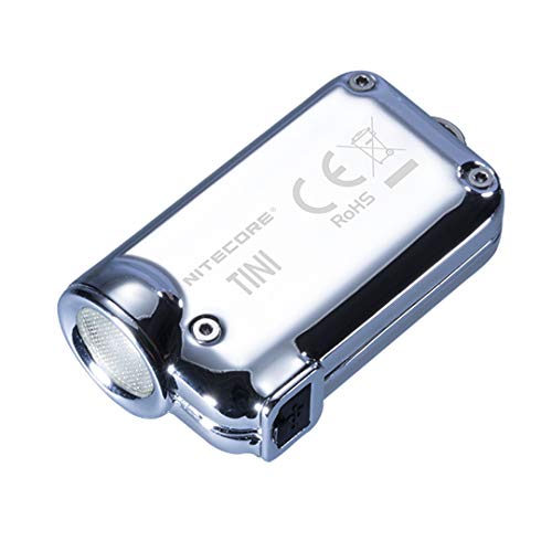 Nitecore Tini Ss Glacier Taschenlampe mit Schlüsselring, Silber, Nicht zutreffend