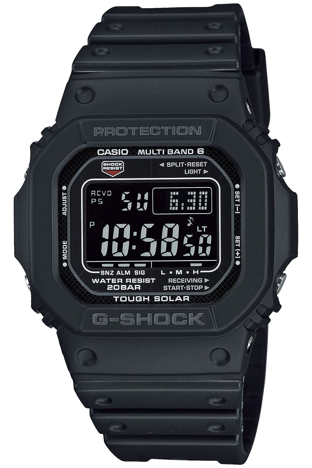 CASIO G-Shock GW-M5610U-1BJF [20 ATM wasserdichte Solar-Funkwelle GW-M5610 Serie] Versand aus Japan, modern, Schwarz, Modern