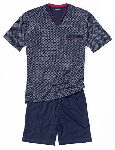 Götzburg Herren Shorty, Kurzarm, Baumwolle, Single Jersey, Navy Bedruckt 48