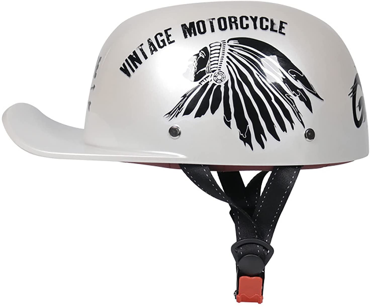 Retro Motorrad Halbhelme,Baseball Cap Light Retro Motorradhelm Jethelme Für Männer Und Frauen,DOT ECE-Zertifizierung,Cruiser Elektroroller Chopper Moped Schädelkappe Half Shell Helm