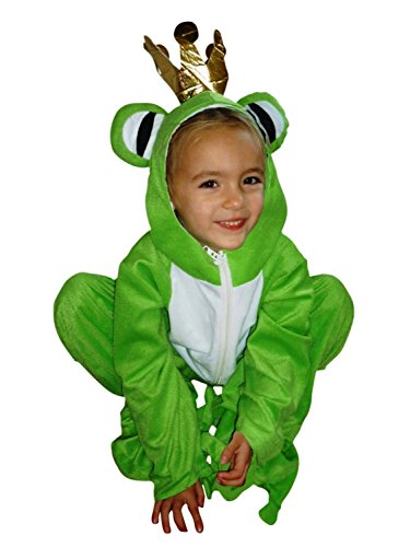 Frosch-König Kostüm, Sy12 Gr. 116-122, für Kinder, Froschkönig-Kostüme Frösche für Fasching Karneval, Klein-Kinder Karnevalskostüme, Kinder-Faschingskostüme, Geburtstags-Geschenk Weihnachts-Geschenk