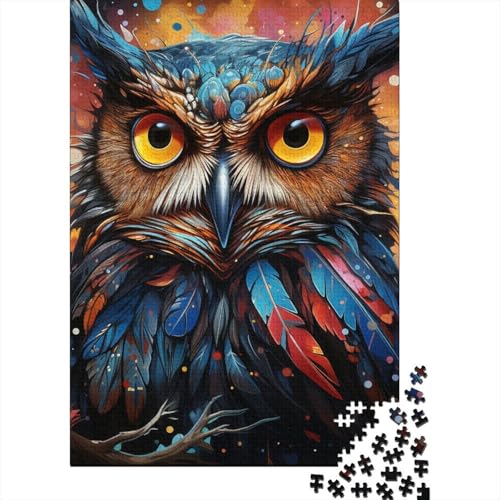 Art Owl Holzpuzzle Puzzles für Erwachsene und Teenager Art Puzzles für Erwachsene 1000 Teile Einzigartige Geburtstags 29,53x19,69 Zoll