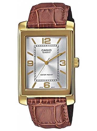 Casio Damen Analog Quarz mit Leder Armbanduhr LTP1234PGL7A