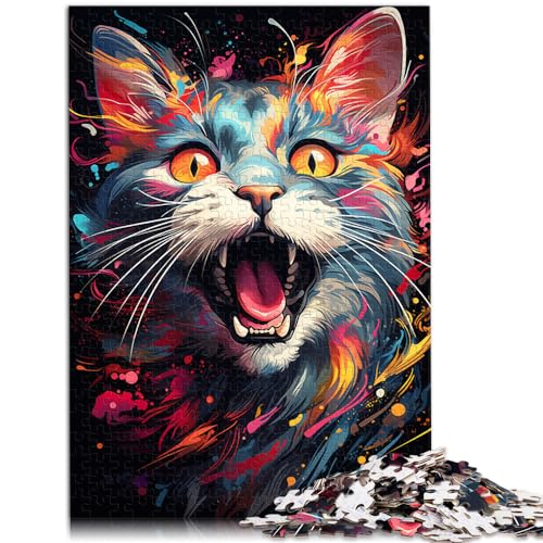 Puzzle Getigerte Katze im Dschungel, 1000-teiliges Puzzle, Lernspiele, Holzpuzzle, Lernpuzzle, Familienspiel für und Familienspaß, Puzzles (50 x 75 cm)