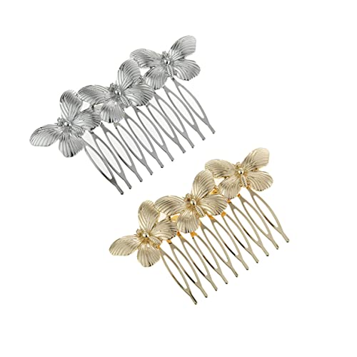 Haarkämme Clips for Frauen Mädchen Haar Seitenkamm Haarzähne Clip Pin NHC01 /156/814 (Color : 2 Pcs Set B)