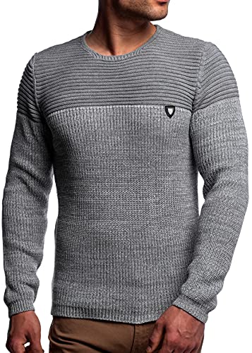 Carisma Herren - Strickpullover 7288 Streetwear Menswear Autumn/Winter Knit Knitwear Sweater CRSM CARISMA Fashion- Gr. S, Grey