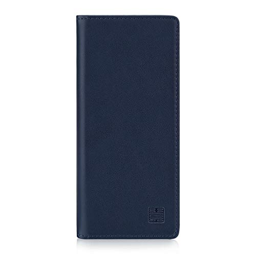 32nd Klassische Series - Lederhülle Case Cover für Sony Xperia L3, Echtleder Hülle Entwurf gemacht Mit Kartensteckplatz, Magnetisch und Standfuß - Marineblau