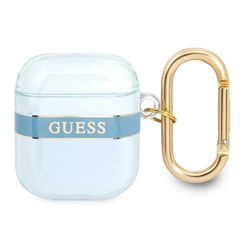 GUESS Cover Printed Stripe Blue, für AirPods 1 & 2, GUA2HHTSB (GUA2HHTSB)