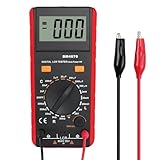 CMMWAY LCR Messgerät, Digitaler LCR Multimeter für Kapazitäts Induktivitäts Widerstand Diode Prüfen, LCR-Messgerät mit Umkehrbarer LCD Überspannung Anzeige, Krokodilklemme & Batterie