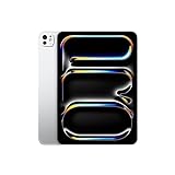 Apple 11" iPad Pro (M4): Ultra Retina XDR Display, 256 GB, 12 MP Querformat Frontkamera/12 MP Rückkamera, LiDAR Scanner, WLAN 6E und 5G Mobilfunk mit eSIM, Face ID, Standardglas – Silber