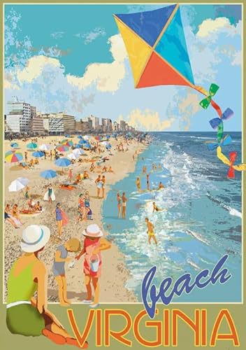 HfmQuisutron Jigsaw Puzzle 1000 Teile Travel Beach Retro Poster Holzpuzzle Poster Holz Für Erwachsene Kinder Spiele Lernspielzeug Df80Zq