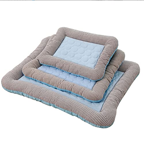 ZESLIV Hund Sommer Schlafmatte Kühlmatte für Hunde Katzen Cooling Pad Bed Ice Silk Bed Pet Kühlmatte Haustier