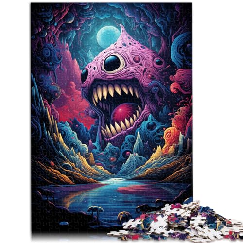 Puzzle für farbenfrohe, psychedelische Meereswelt, 1000 Teile, Puzzle für Erwachsene, Holzpuzzle, Familienaktivität, Puzzle 1000 Teile (50 x 75 cm)