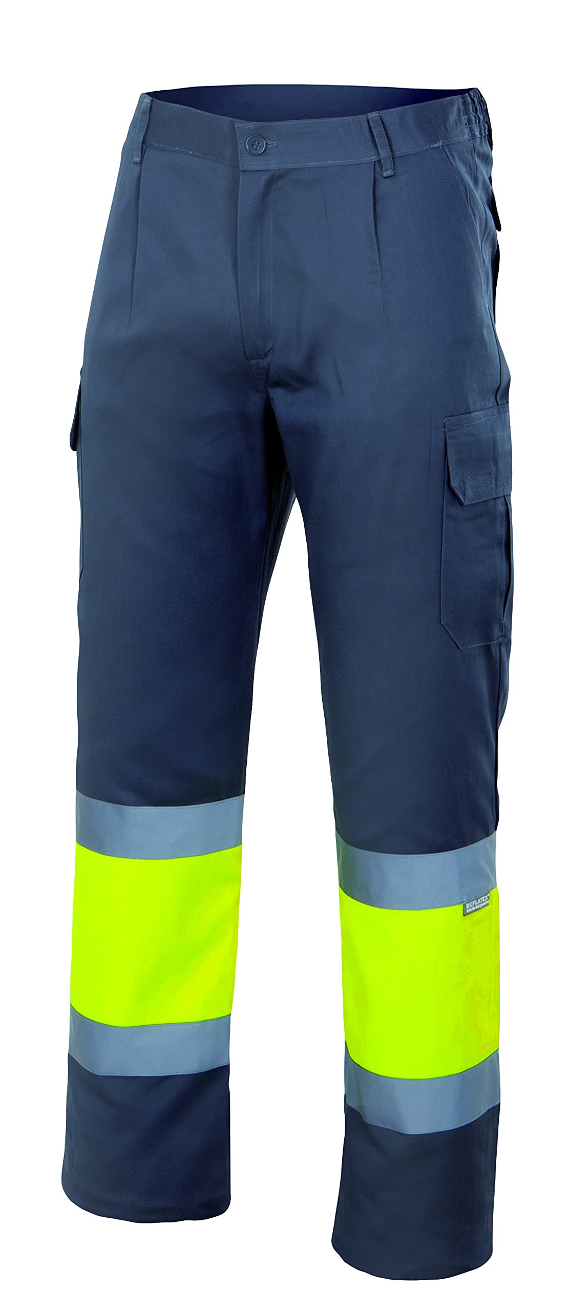 Velilla 156 - Signalhose (Größe XL) Farbe grau und gelb fluoreszierend