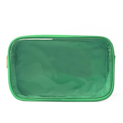 Transparenter Kulturbeutel Durchsichtiger Reise-Aufbewahrungs-Organizer, Make-up-Kosmetiktasche, transparenter, wasserdichter Kulturbeutel(Color:Green,Size:M)