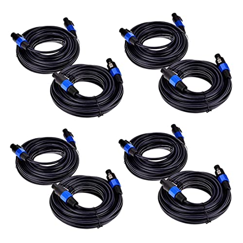 SICOSALT 8 Paket 25 Ft Männliche Speakon zu Speakon Kabel, Professionelles 12 Gauge AWG Audio Kabel DJ Lautsprecher Kabel mit Dreh Verschluss