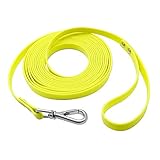 Nimble wasserdichte Hundeleine, langlebig, Trainingsleine, Outdoor, Lange Leine für Training Camping (15m, Gelb)