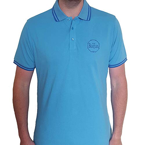 The Beatles Polo hemd -XL- Drum Logo Blau