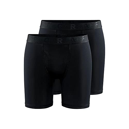 Craft - Core Dry Boxer 6-Inch 2-Pack - Kunstfaserunterwäsche Gr XXL schwarz