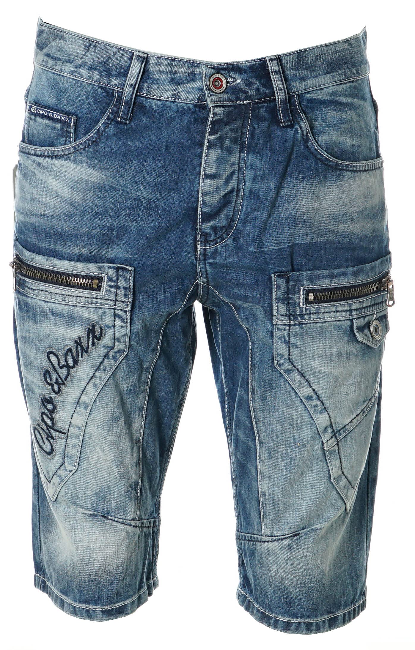 Cipo & Baxx Herren Jeansshorts Bermuda Shorts CK185 (as3, Waist, Numeric_32, Regular, Regular, Blue Denim)